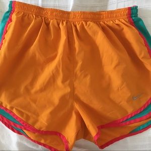 Orange athletic shorts
